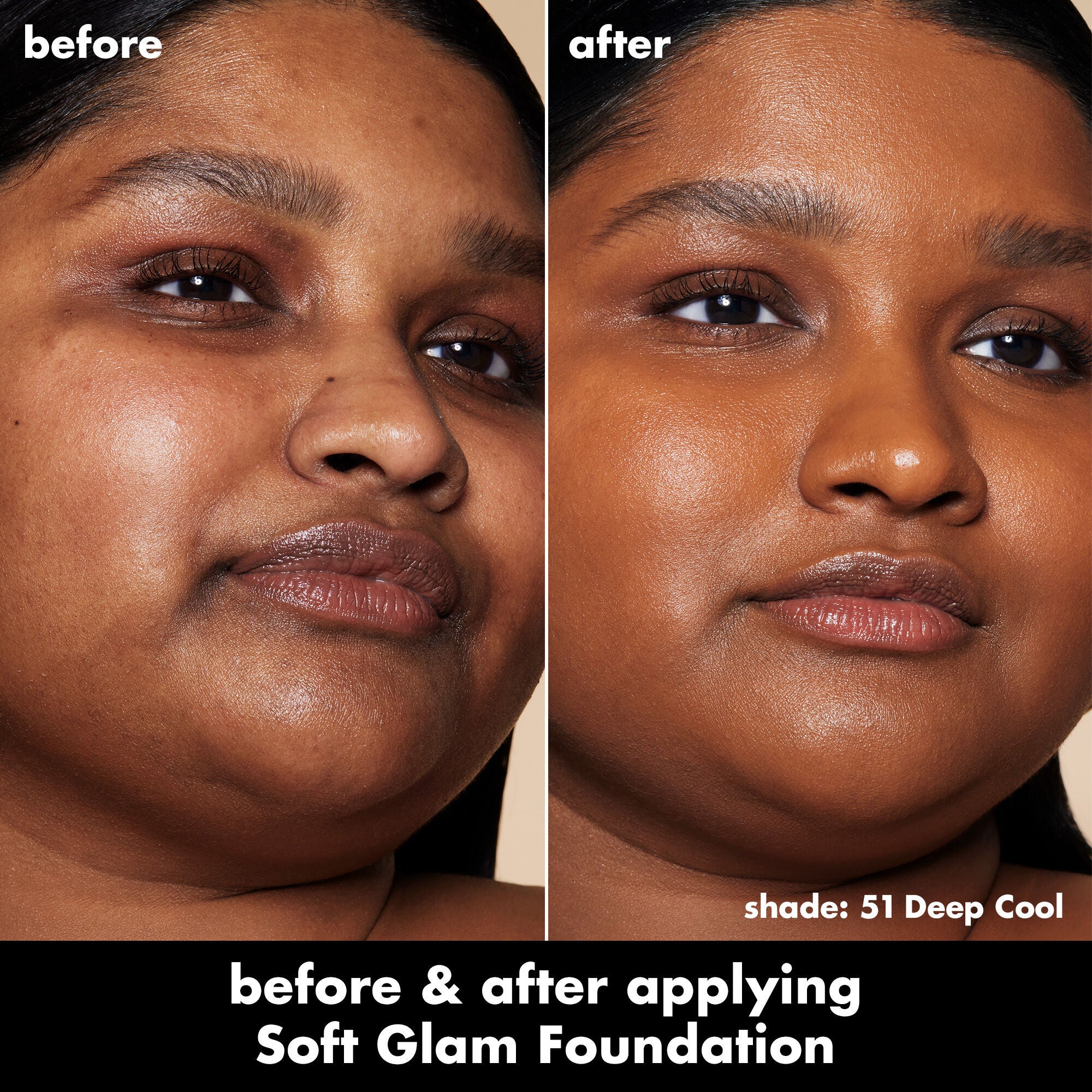 Soft Glam Satin Foundation, 51 Deep Cool - deep with cool undertones