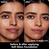 Soft Glam Satin Foundation, 35 Medium Cool - medium with cool undertones