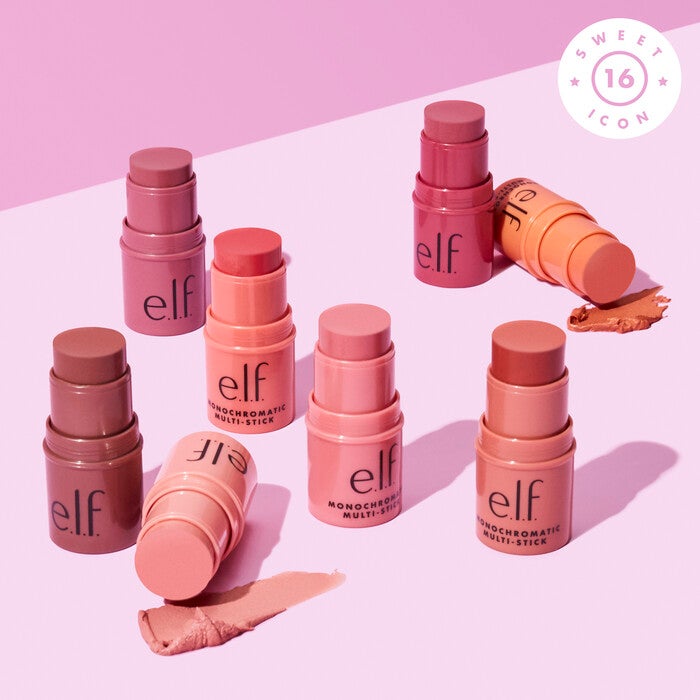 Monochromatic Multi-Stick, Glowing Mango - Tangerine Orange w/ Gold Shimmer
