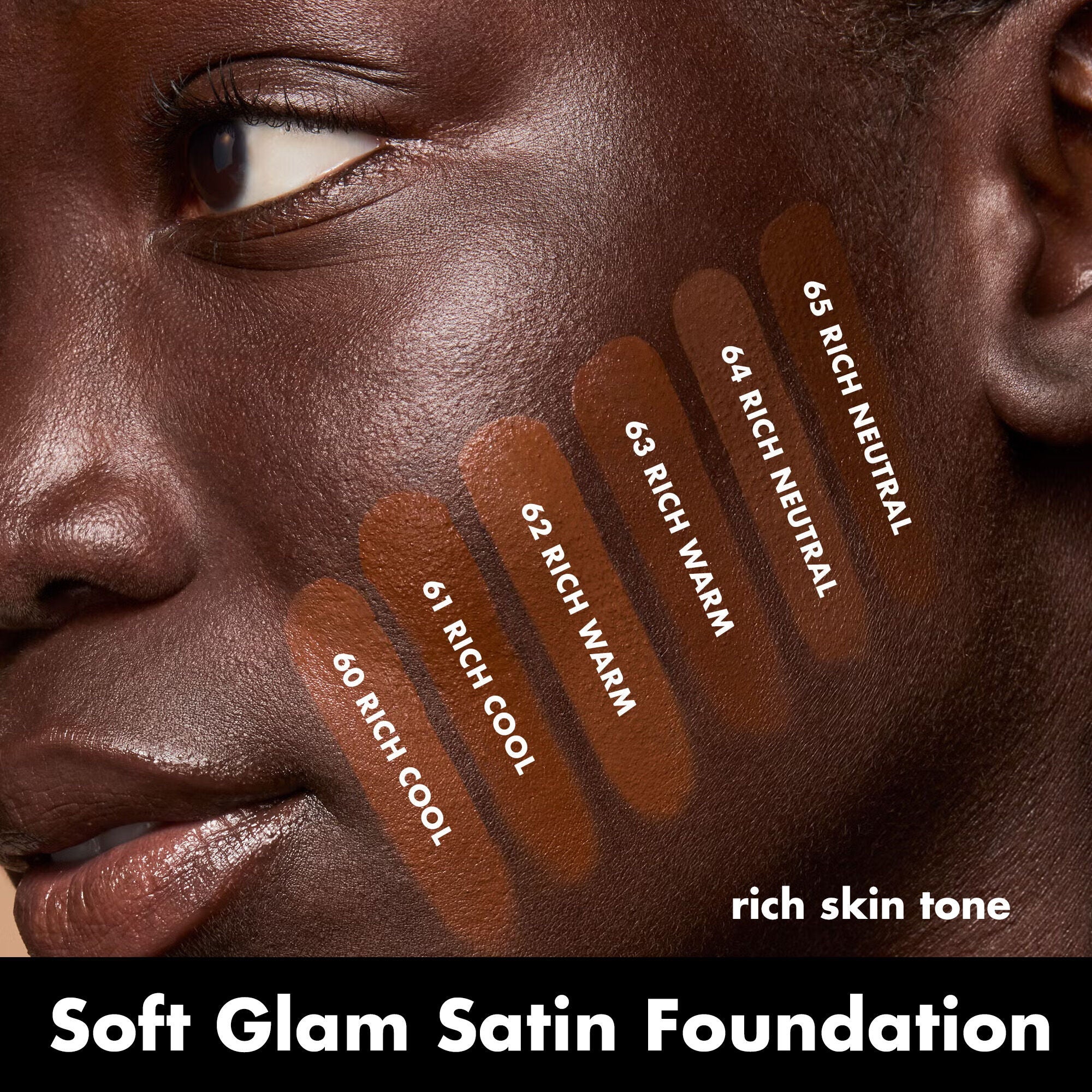 Soft Glam Satin Foundation, 62 Rich Warm - rich with warm undertones
