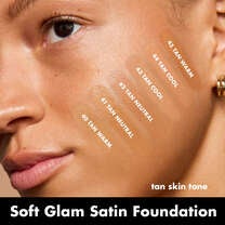Soft Glam Satin Foundation, 40 Tan Warm - tan with warm undertones