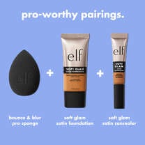 Pair the Bounce & Blur Pro Sponge with Soft Glam Foundation and Concealer.