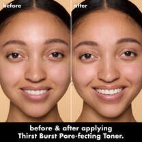 Before and After Using Thirst Burst Pore-fecting Exfoliating Toner