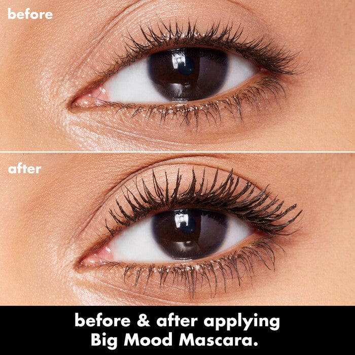 Before and After Applying Brown Mascara