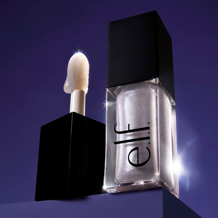 Glow Reviver Light Blue Lip Oil with Violet Pearl Sparkle