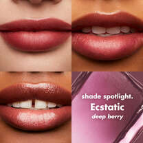 Ecstatic Deep Berry Lip Shine on Lips