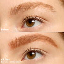 Eyebrows Before and After Applyig Micro-Fine Brow Pencil