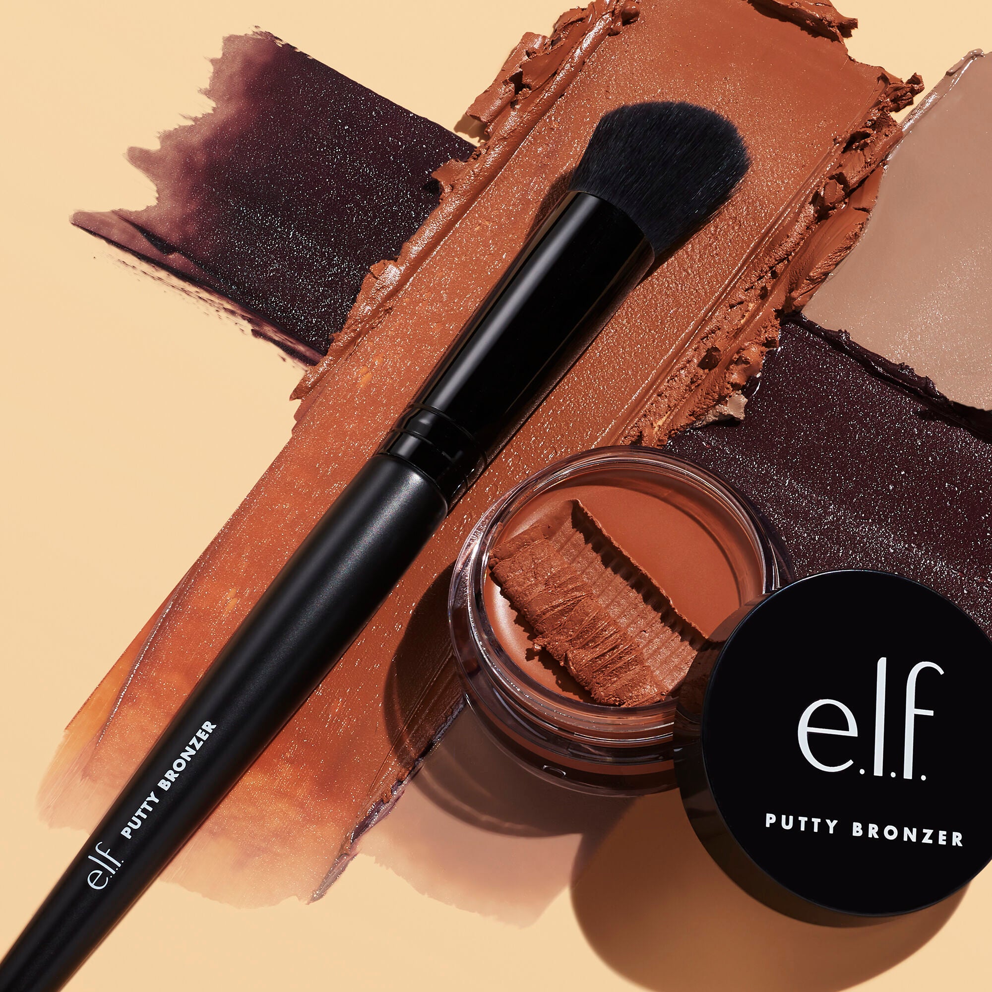 Putty Bronzer Blending Brush Angled Makeup Brush e.l.f. Cosmetics