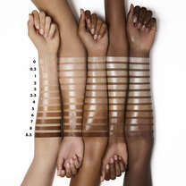 halo glow liquid filter booster arm swatches dewy skin range