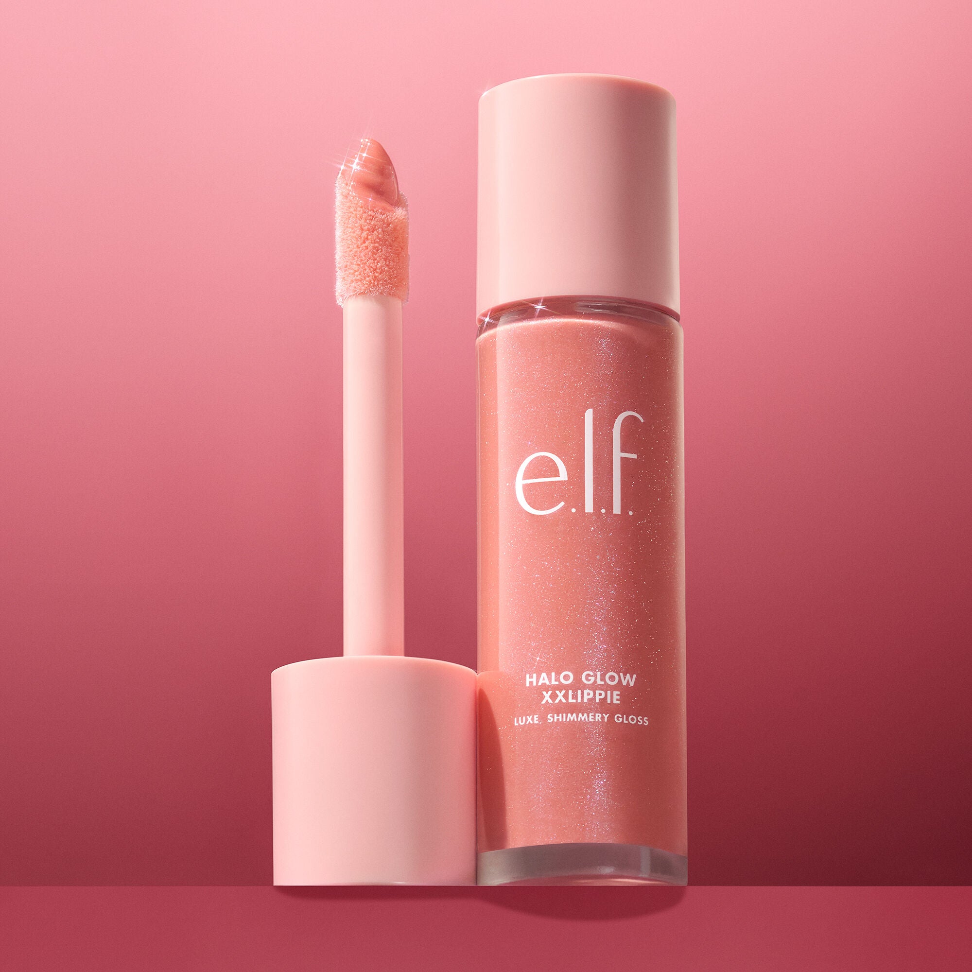 Halo Glow XXLippie: Jumbo Pink Shimmer Hydrating Lip Gloss