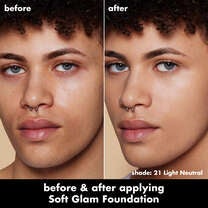 Soft Glam Satin Foundation, 21 Light Neutral - light with neutral undertones