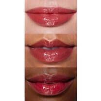 Cherry Red Lip Gloss on Lips