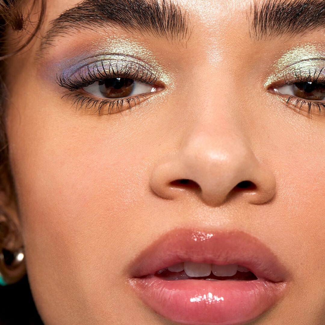 Honey Talks Brown Lip Oil On Model