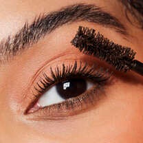 Applying Deep Brown Mascara