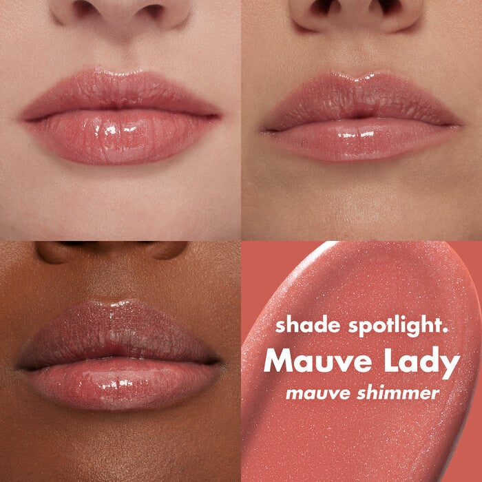 Mauve Shimmer Lip Plumper on Lips