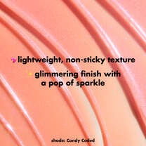 Candy Coded Glimmer Lip Oil Texture Swatch