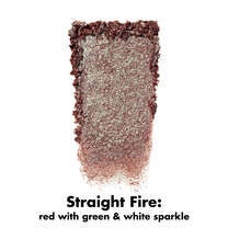 Red and Green with White Sparkle Eyeshadow