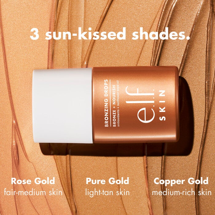 Bronzing Drops, 1 - Rose Gold with Rose Gold Shimmer - Fair to Medium Skin Tones