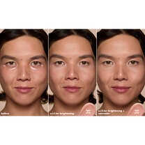 Before and After Applying Light Pink Brightening Corrector and Corrector and Concealer