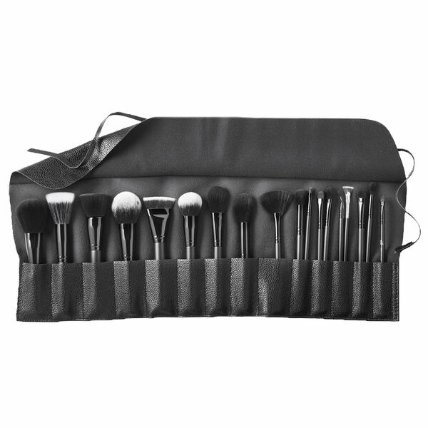 Our must have collection of brushes helps create a wide range of gorgeous looks. These vegan-friendly brushes can be used with wet or dry products. The brush roll travel case offers on-the-go convenience. Brushes Included: Contouring Brush, Selfie Ready Foundation Brush, Flawless Face Brush, Blending Brush, Crease Brush, Eyeshadow "C" Brush, Eyebrow Duo Brush, Small Precision Brush, Angled Eyeliner Brush, Stipple Brush, Powder Brush, Blush Brush, Flawless Concealer Brush, Fan Brush, Highlighting Brush, Mascara Fan Brush, Complexion Brush, Concealer BrushBrush Roll Travel Case- rolled: 7.5" x 3.5" and unrolled: 7.5" x 19.5" e.l.f. Cosmetics 19 Piece Brush Set. e.l.f. Cosmetics 19 Piece Brush Set. All e.l.f. products are Vegan and Cruelty Free