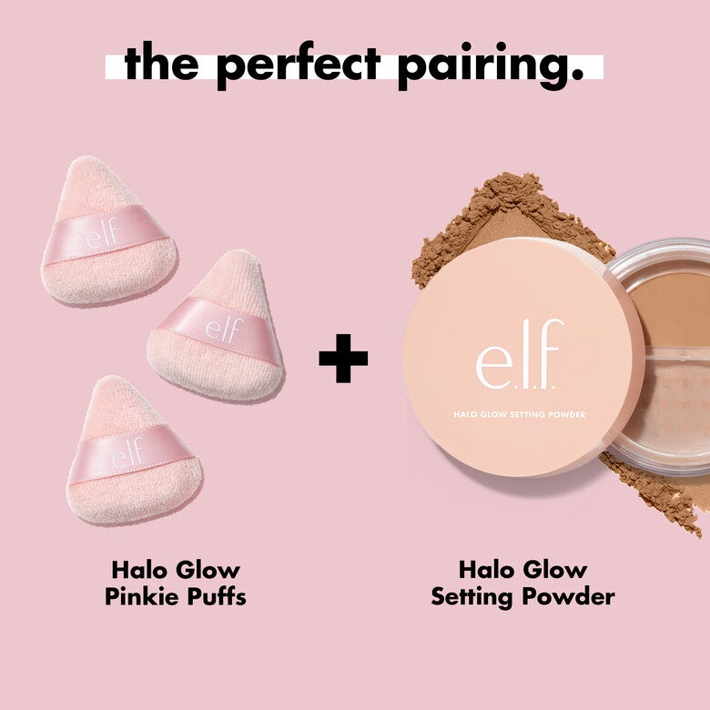 Halo Glow Pinkie Powder Puff Set 3 e.l.f. Cosmetics