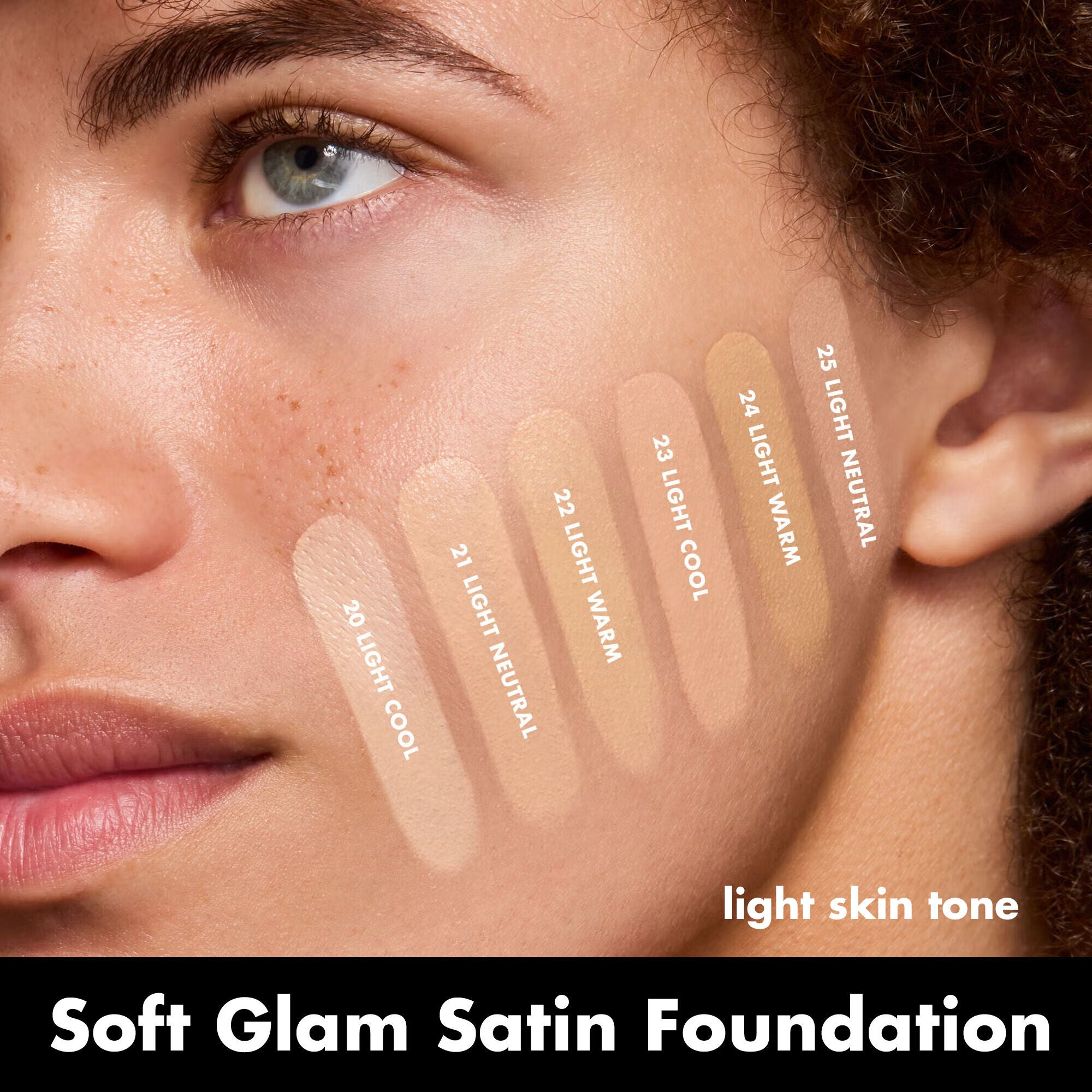 Soft Glam Satin Foundation, 21 Light Neutral - light with neutral undertones