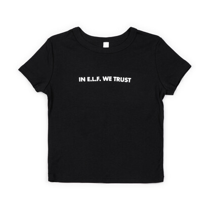 IN E.L.F. WE TRUST Baby Tee, Small