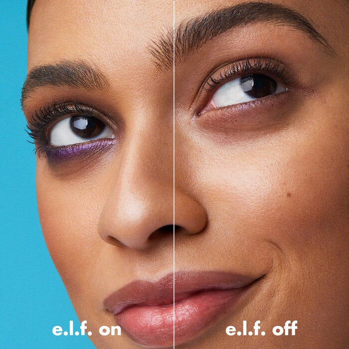 Before and After Using e.l.f. Off Liquid Makeup Remover