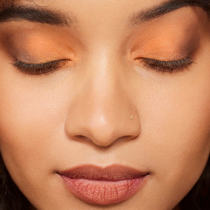 Model After Applying I Love You a Latte Eyeshadow Palette