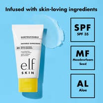 Suntouchable Clear Sunscreen and Primer Ingredient Chart