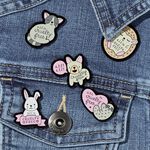 100% Cruelty-Free Pins, Bunny