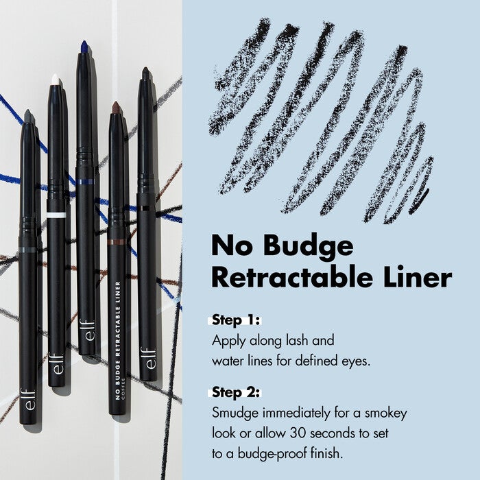 Two Steps to Apply No Budge Retractable Eyeliner