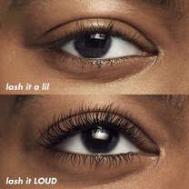 Before and After Use of Lash It Loud