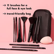 e.l.f.'s Professional Quality 11 Piece Makeup Brush Set with Travel Case