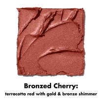 Bronzed Cherry Multi Stick Makeup Swatch - Terracotta Red w/ Gold & Bronze Shimmer