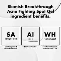 Acne Gel Ingredients: Salicylic Acid, Aloe, Witch Hazel