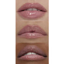 Pinkish Rose Lip Plumping Gloss On Lips
