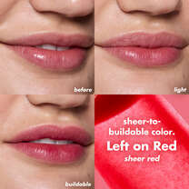 Left on Red Sheer For It Lip Tint Buildable Coverage
