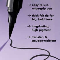 Wide Glide Eyeliner Pen, Blackest Black