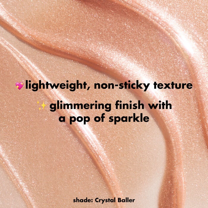 Crystal Baller Glimmer Lip Oil Texture Swatch