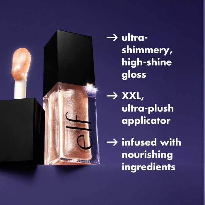 Glow Reviver Lip Oil Glimmer, Candy Coded - Milky Pink + Multicolor Pearl