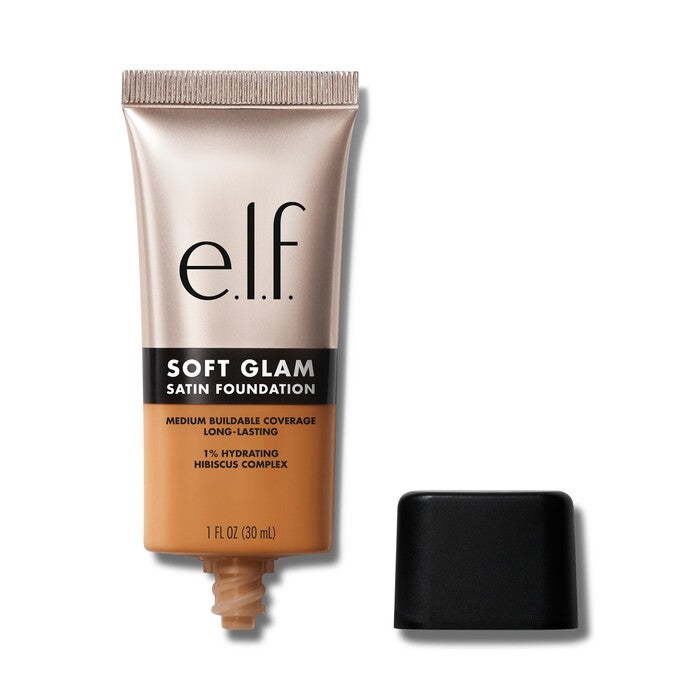 Soft Glam Satin Foundation, 45 Tan Warm - tan with warm undertones