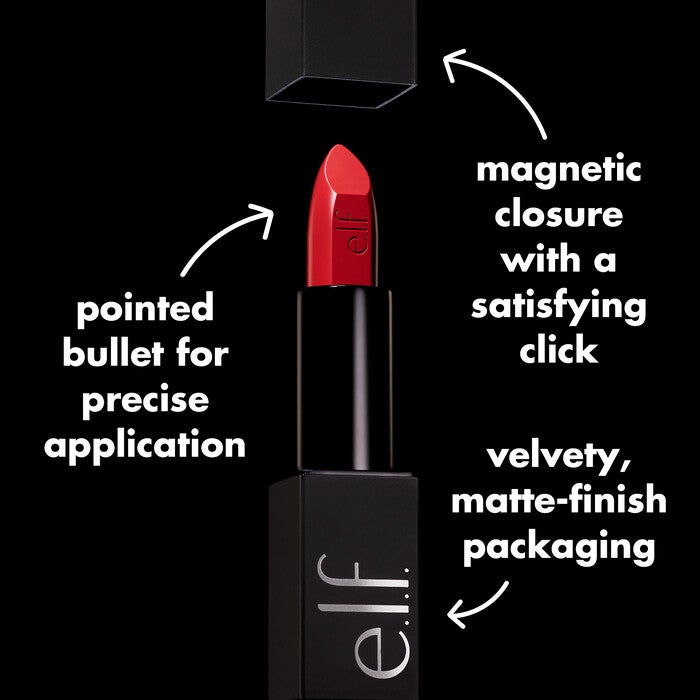 O FACE Satin Lipstick, Spicy - Burnt Deep Red