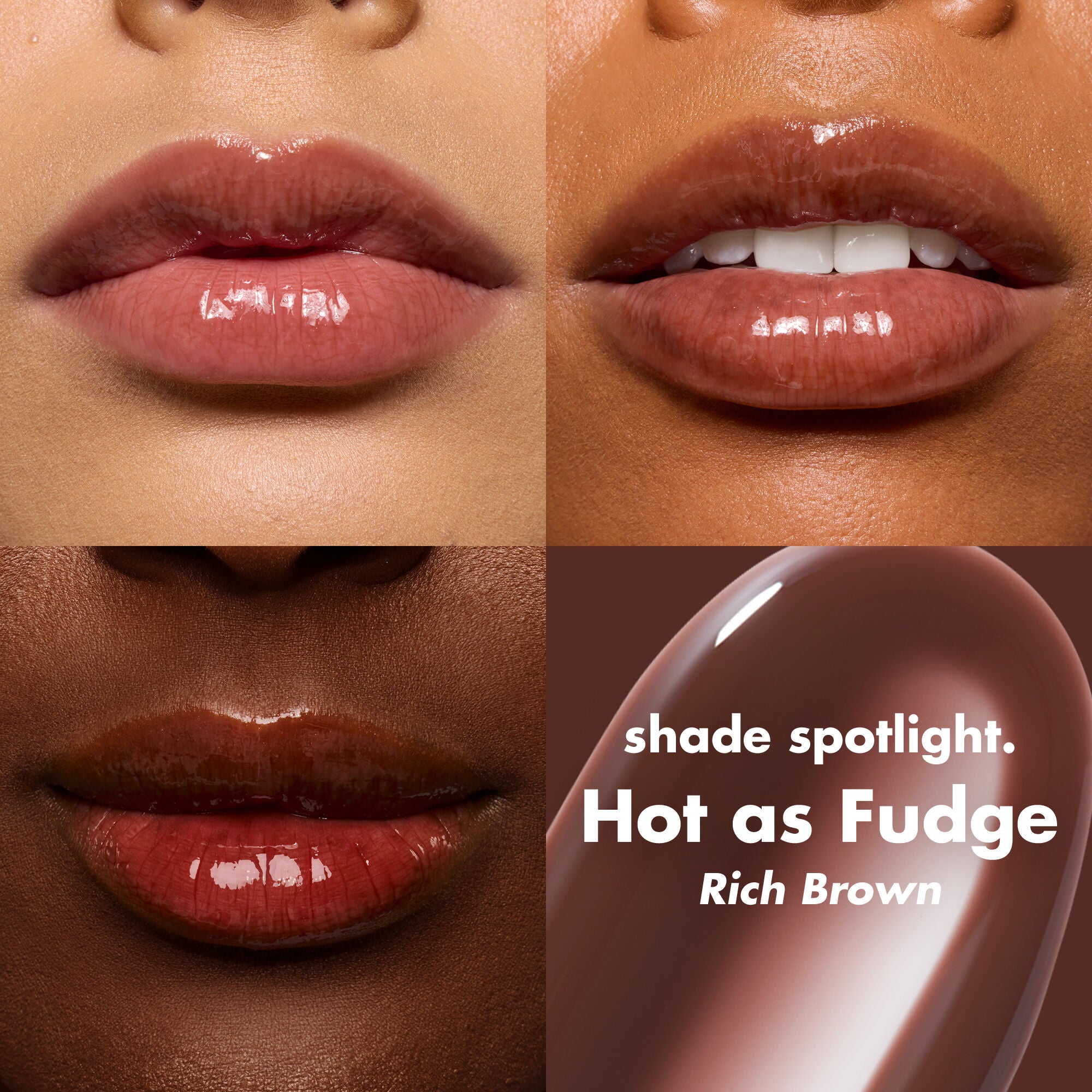 Glow Reviver Lip Oil, Hot as Fudge - Rich Brown