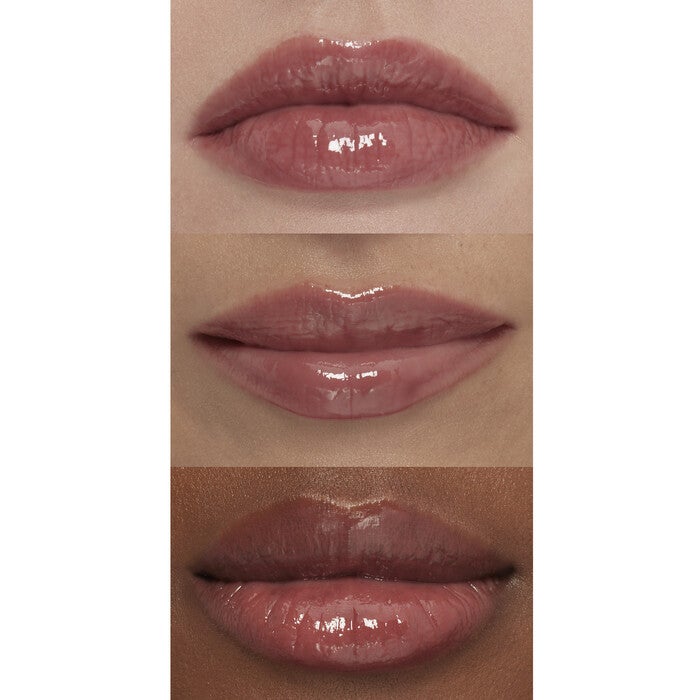 Praline Mauve Lip Plumping Gloss on Lips
