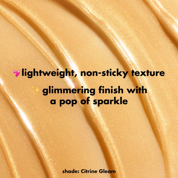 Citrine Gleam Glow Reviver Lip Oil Glimmer Texture Swatch