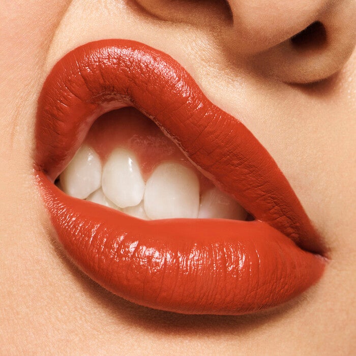 O FACE Spicy Lipstick in a Deep Red Shade