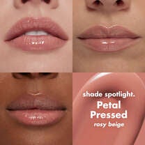 Rosy Beige Lip Plumping Gloss on Lips
