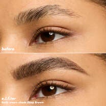 Eyebrows Before and After Applyig Micro-Fine Brow Pencil