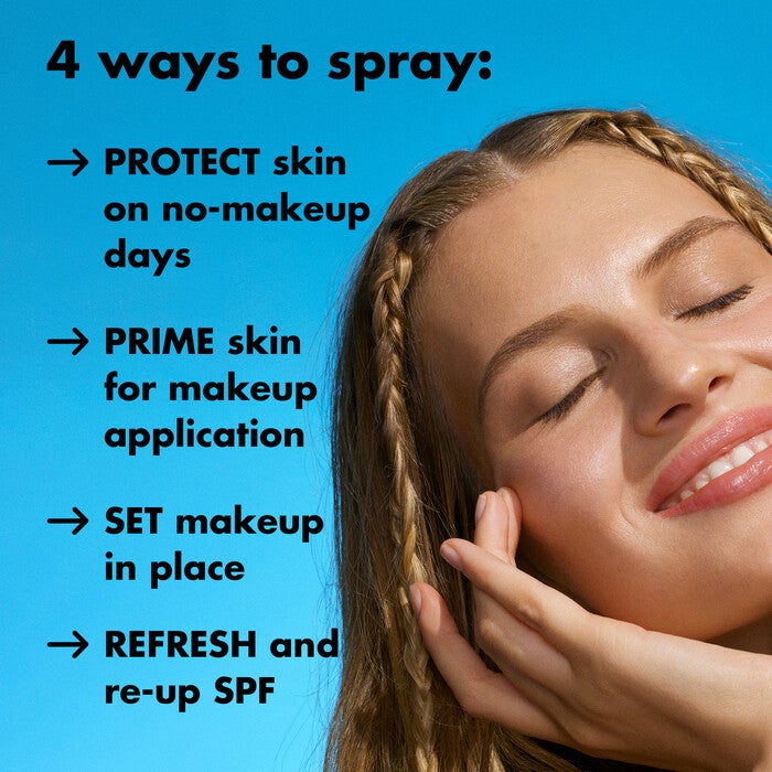SPF Setting Spray Primes Skin for Makeup Apllication